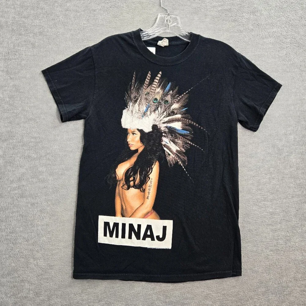 Nikki Minaj Women Shirt Small Black 2015‎ The Pink Print Tour Graphic Crew Tee